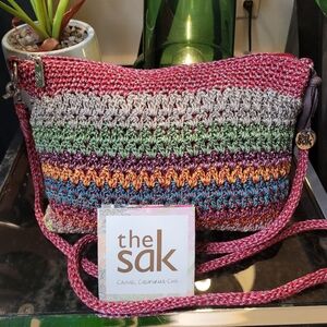 The Sak Multicolor Crochet Crossbody Bag - Casual Women’s Shoulder Bag